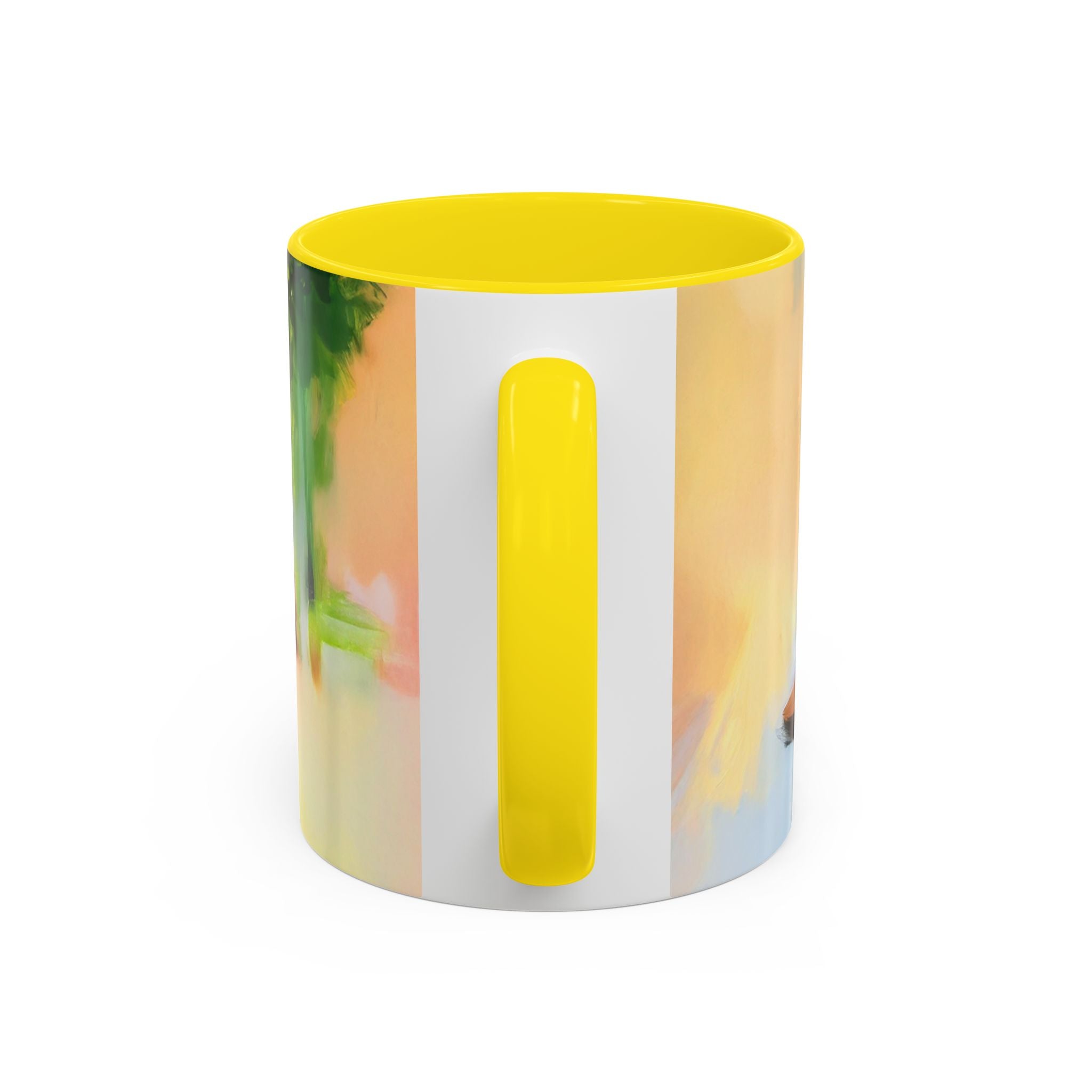 Artistic Red Dress Accent Coffee Mug - 11oz elegantly designed, perfect for art enthusiasts