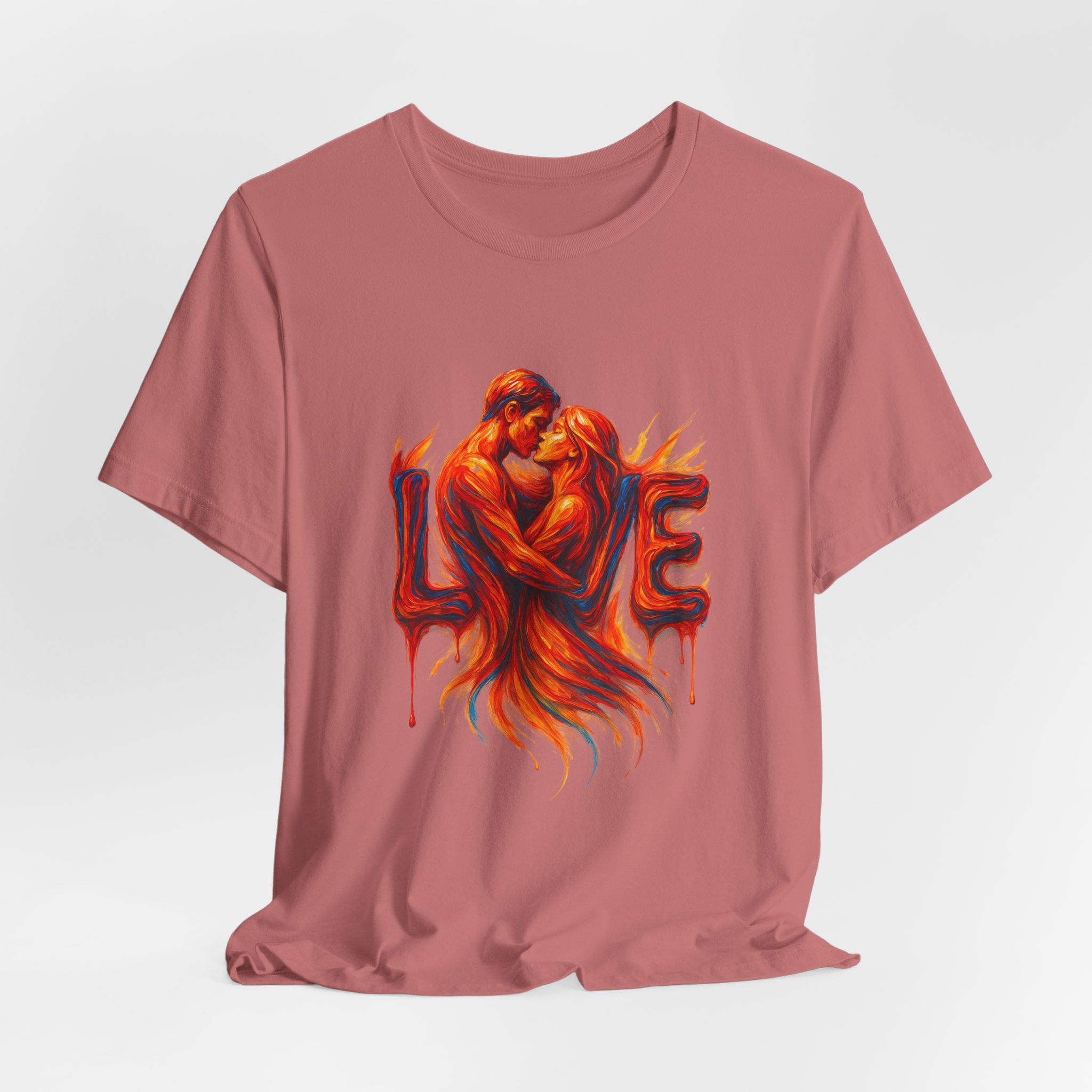 Love Embrace Unisex T-Shirt, Romantic Tee, Gift for Couples, Valentine's Day Apparel, Cute Love Shirt, Sweetheart Gift