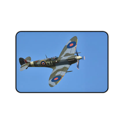 Spitfire Desk Mat | Pilot Gift, Office Decor, Gaming Mat, Home Office Accessories, Aviation Theme, Spitfire, Fighter, WW2, Vintage