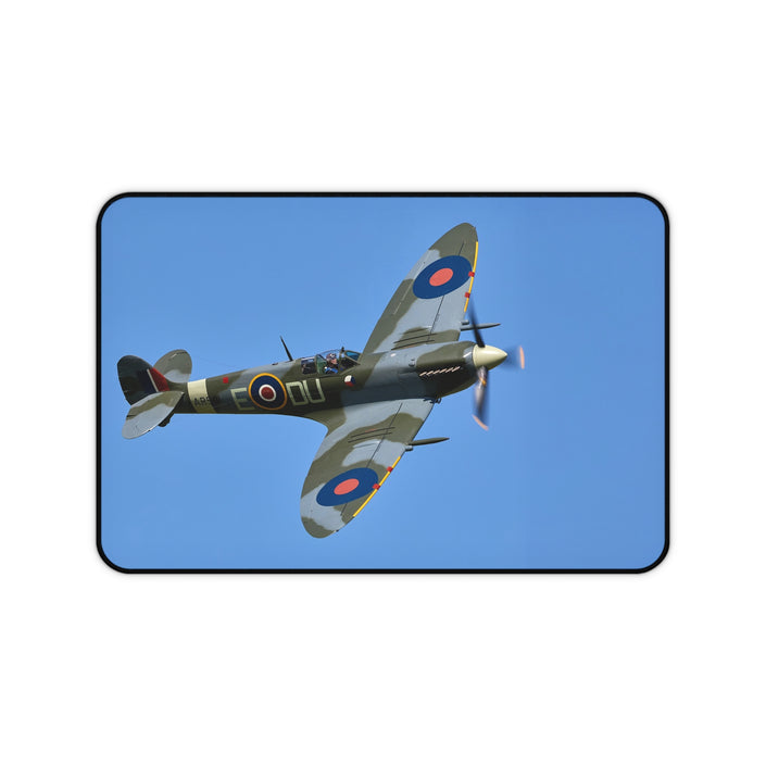 Spitfire Desk Mat | Pilot Gift, Office Decor, Gaming Mat, Home Office Accessories, Aviation Theme, Spitfire, Fighter, WW2, Vintage