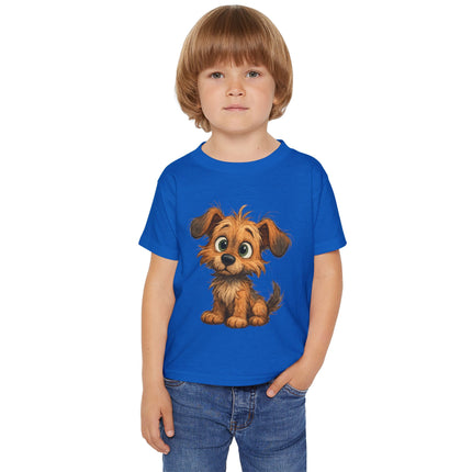 Cute Dog Design Toddler T-Shirt, Perfect for Gifts, Birthdays, Playdates, Animal Lovers, Casual Wear, Kids Clothing