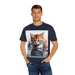 Kitten T-Shirt, Retro Fashion Tee, Stylish Casual Wear, Gift for Him, Trendy T-Shirt for Events