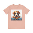 Adorable Puppy Art Tee, Cute Dog Lover's T-Shirt, Casual Gift for Animal Lovers, Gift for Him, Pet-Themed Apparel, Fun Birthday Gift