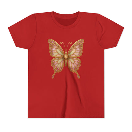 Butterfly Youth Tee, Kids T-Shirt, Summer Style, Birthday Gift, Nature Lover Shirt, Cute Graphic Tee