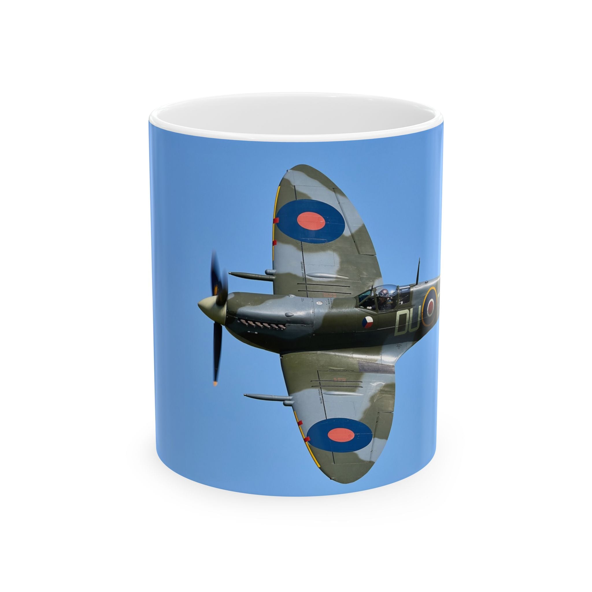 Spitfire Ceramic Mugs - Perfect Gift for Pilots, Aviation Lovers, Air Force Veterans, Coffee Lovers, Birthday, and Father's Day