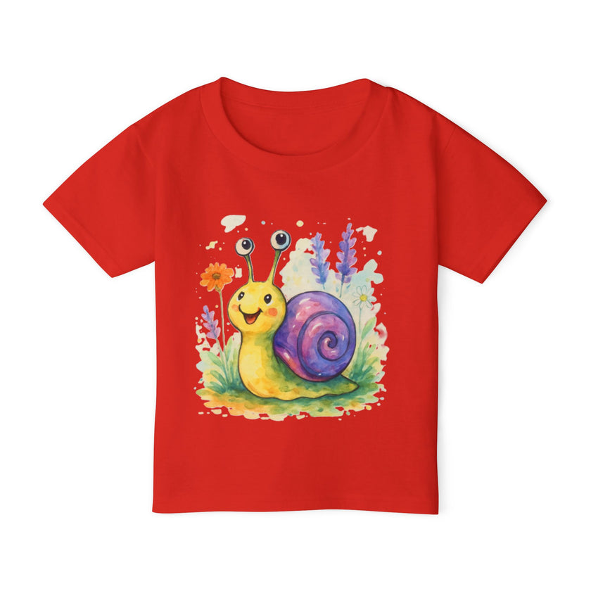 Cute Snail Toddler T-Shirt, Kids Apparel, Baby Shower Gift, Garden Party Outfit, Playful Shirt