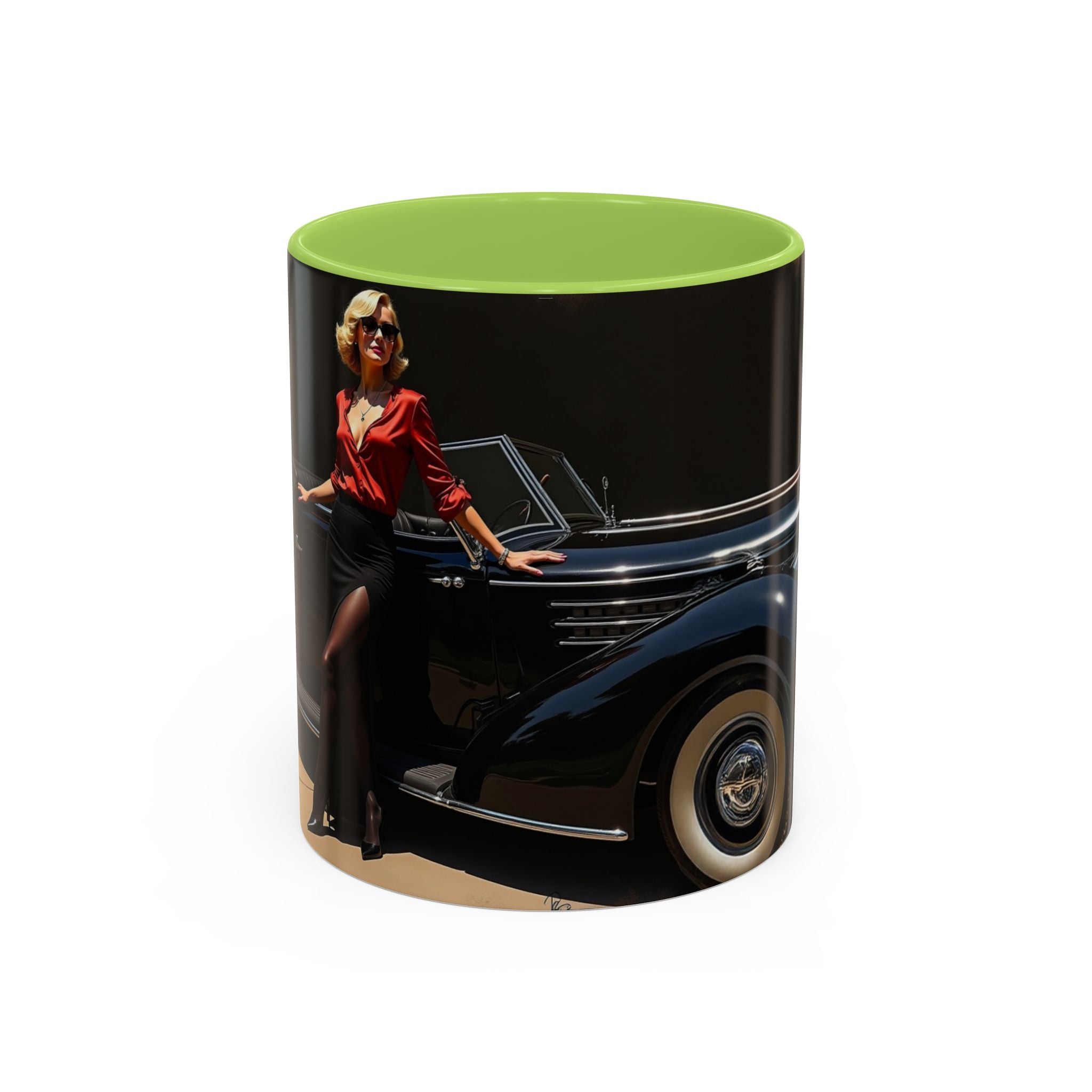 Vintage Glamour Coffee Mug, Vibrant Accent Coffee Mug