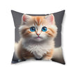 Cute Kitten Art Pillow, Decorative Throw Pillow, Pet Lover Gift, Cozy Home Decor, Cat Lover Cushion, Fun Cat Decor
