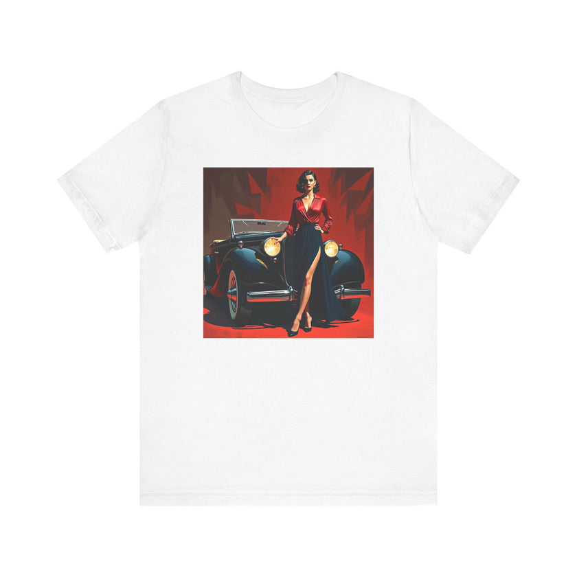 Retro Glamour Classic Tee, Vintage Car Shirt, Fashion Tee for Car Lovers, Unisex Graphic Shirt, Perfect Gift for Retro Enthusiasts