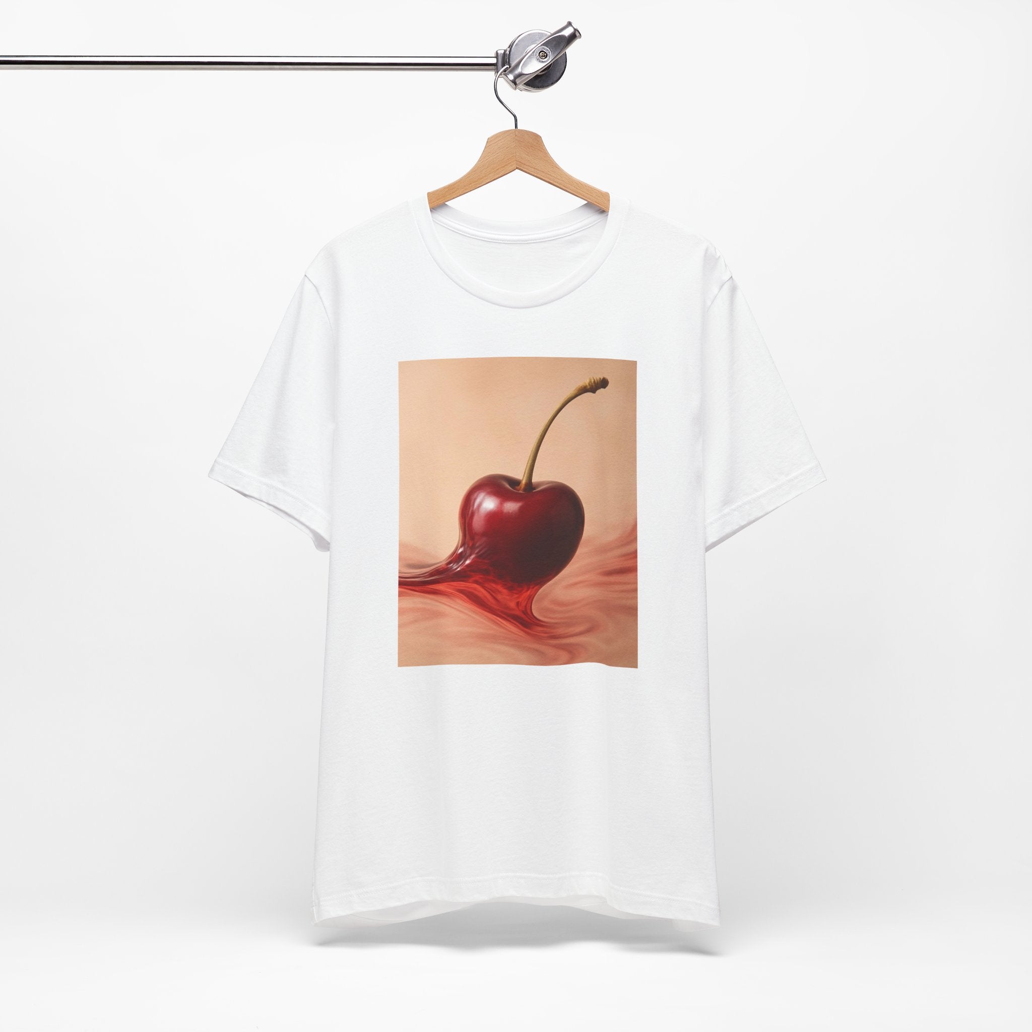 Cherry Splash Graphic Tee - Cute Summer Shirt, Unisex Casual Wear, Gift for Fruit Lovers, Trendy Soft T-Shirt, Fun Statement Top