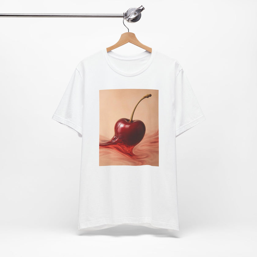 Cherry Splash Graphic Tee - Cute Summer Shirt, Unisex Casual Wear, Gift for Fruit Lovers, Trendy Soft T-Shirt, Fun Statement Top
