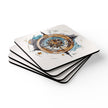 Nautical Compass Cork Coaster Set – Ideal for Home Decor and Gifts