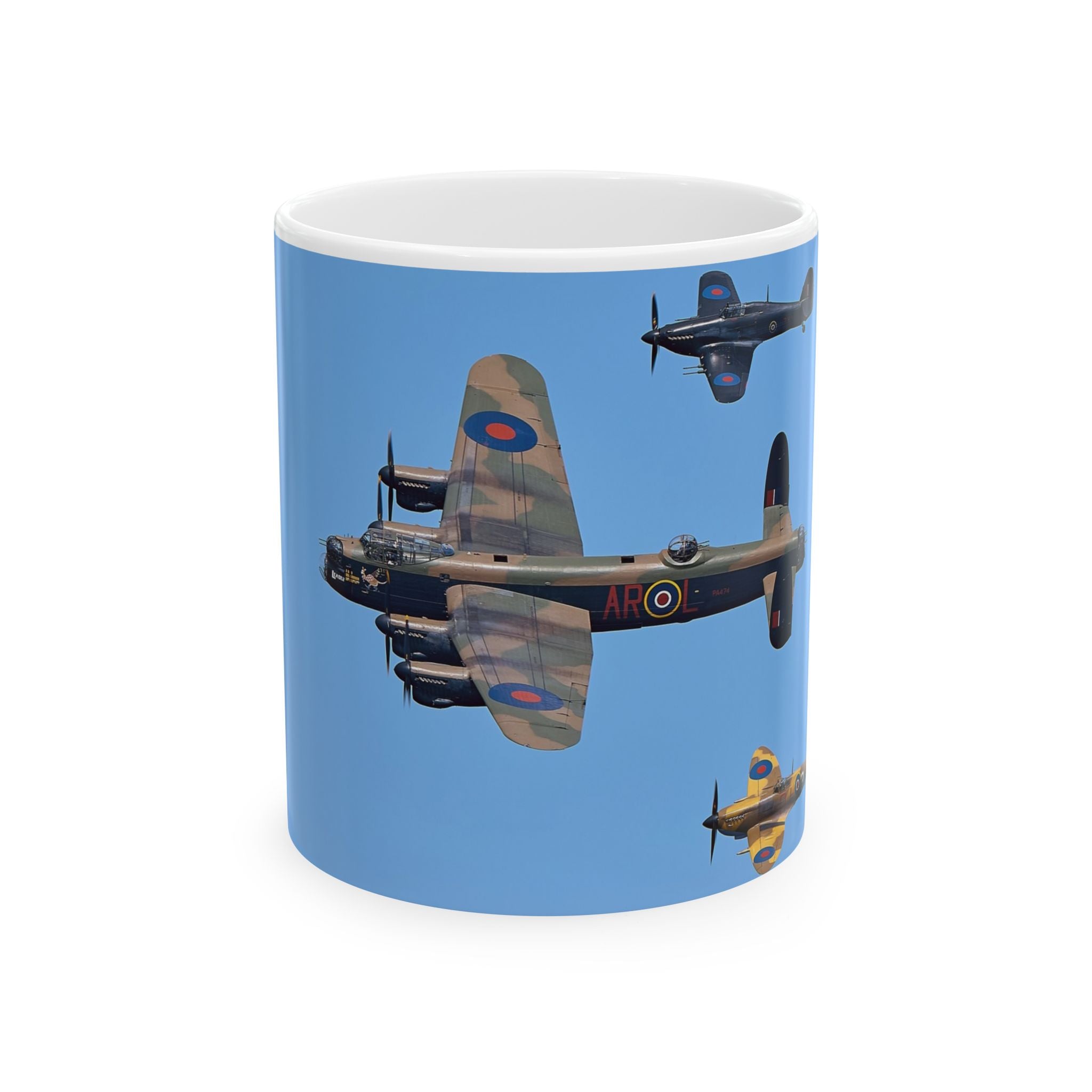 WW2 Fighter Ceramic Mug - Perfect Gift for Pilots, Aviation Lovers, Air Force Veterans, Coffee Lovers, Birthday, and Father's Day