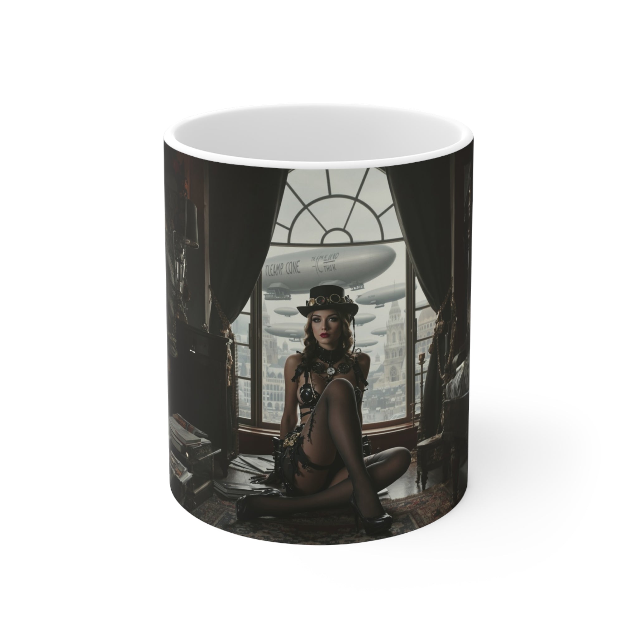 Attractive Woman, Retro Glamour Mug,  Enthusiast Gift, Coffee Cup, Retro, Unique  Mug, Glamour, Retro, Woman, Car, Dress