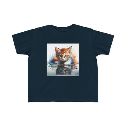 Whimsical Cat Art Toddler Tee Kids' Clothing