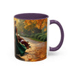 Vintage Autumn Vibes Coffee Mug adding warmth to a chilly day.