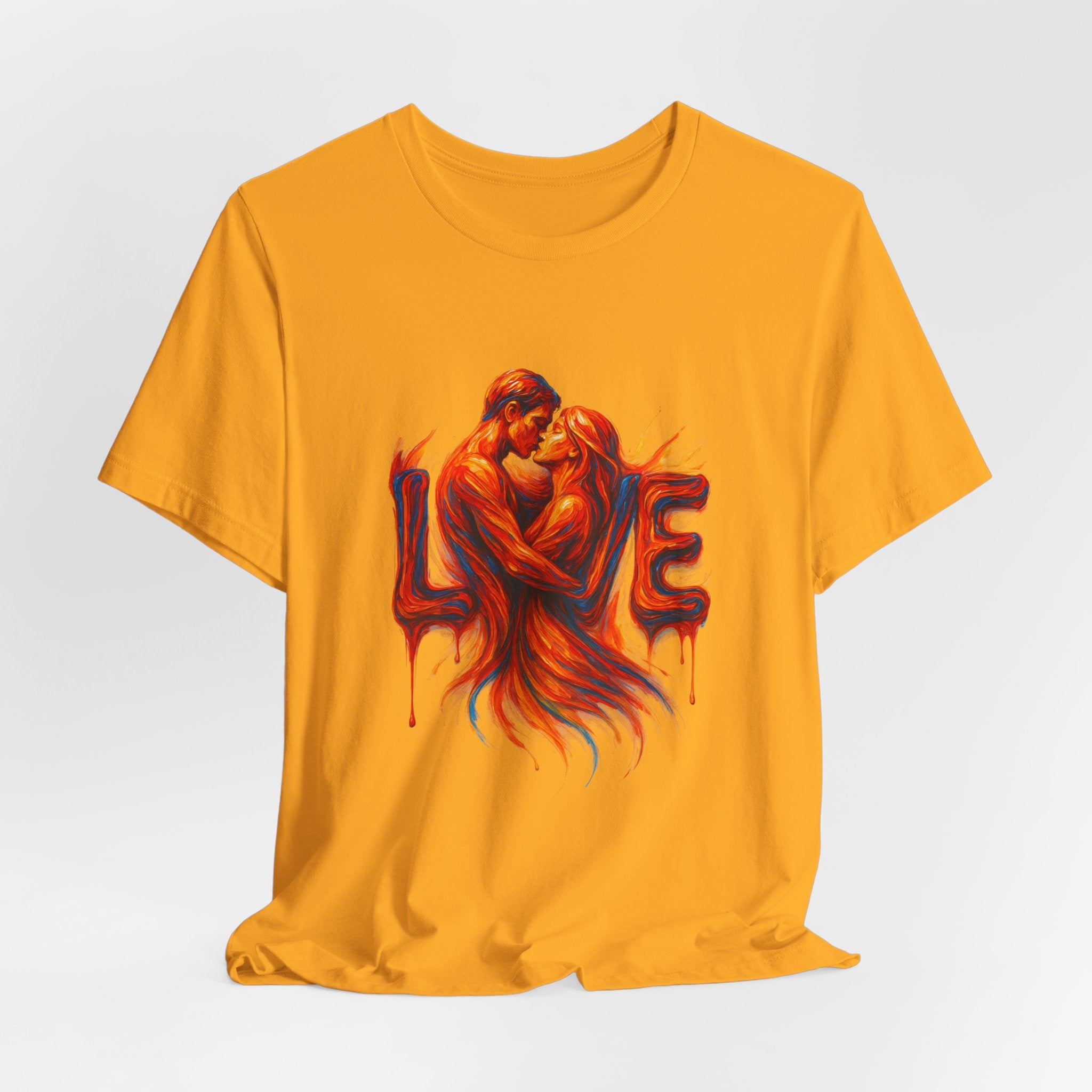 Love Embrace Unisex T-Shirt, Romantic Tee, Gift for Couples, Valentine's Day Apparel, Cute Love Shirt, Sweetheart Gift