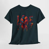 Love Heavy Cotton Tee For Him - Artful Expression for Couples, Gift for Anniversaries, Valentine's Day, Casual Wear, Art Lovers Tee