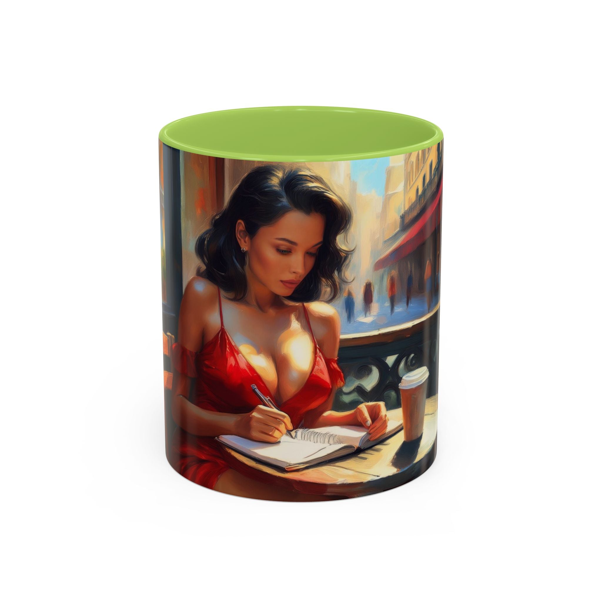 Stylish Parisian Dream Coffee Mug - 11oz with artistic prints enhancing your morning routine.