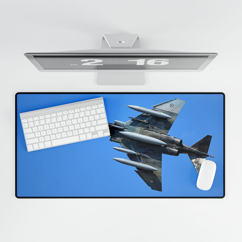 Fighter Jet Desk Mat - High-Quality Gaming Desk Pad for Aviation Enthusiasts