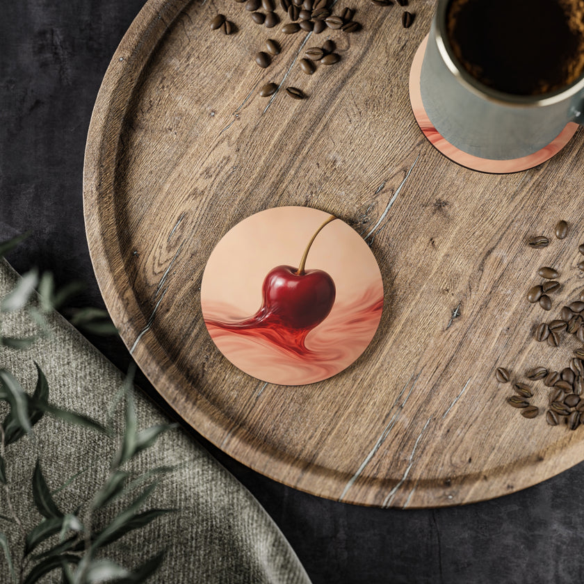 Cherry Blossom Coasters Wine Lovers- Artistic Drink Coasters for Home Decor, Unique Gifts for Wine Lovers, Weddings, Birthdays & More