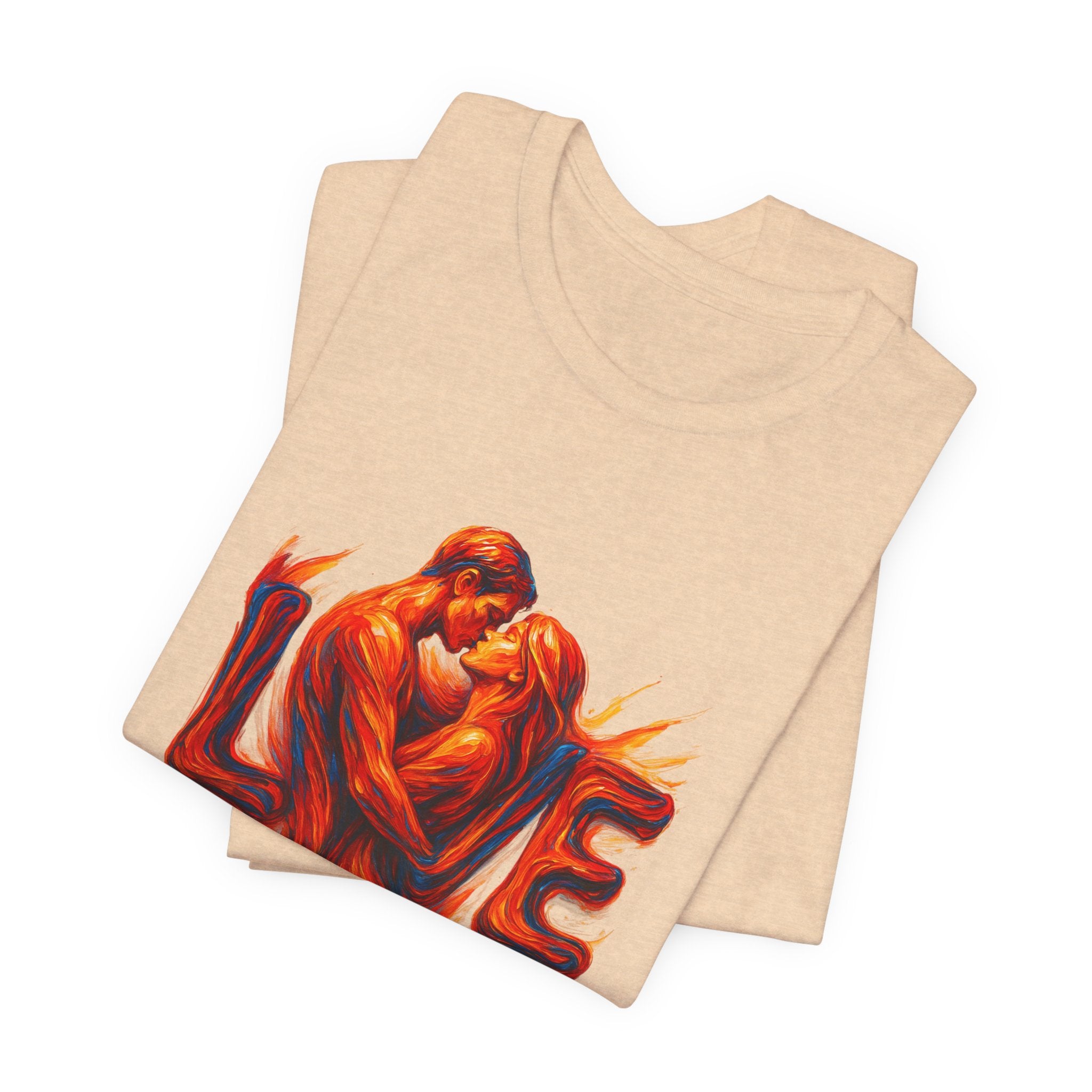 Love Embrace Unisex T-Shirt, Romantic Tee, Gift for Couples, Valentine's Day Apparel, Cute Love Shirt, Sweetheart Gift