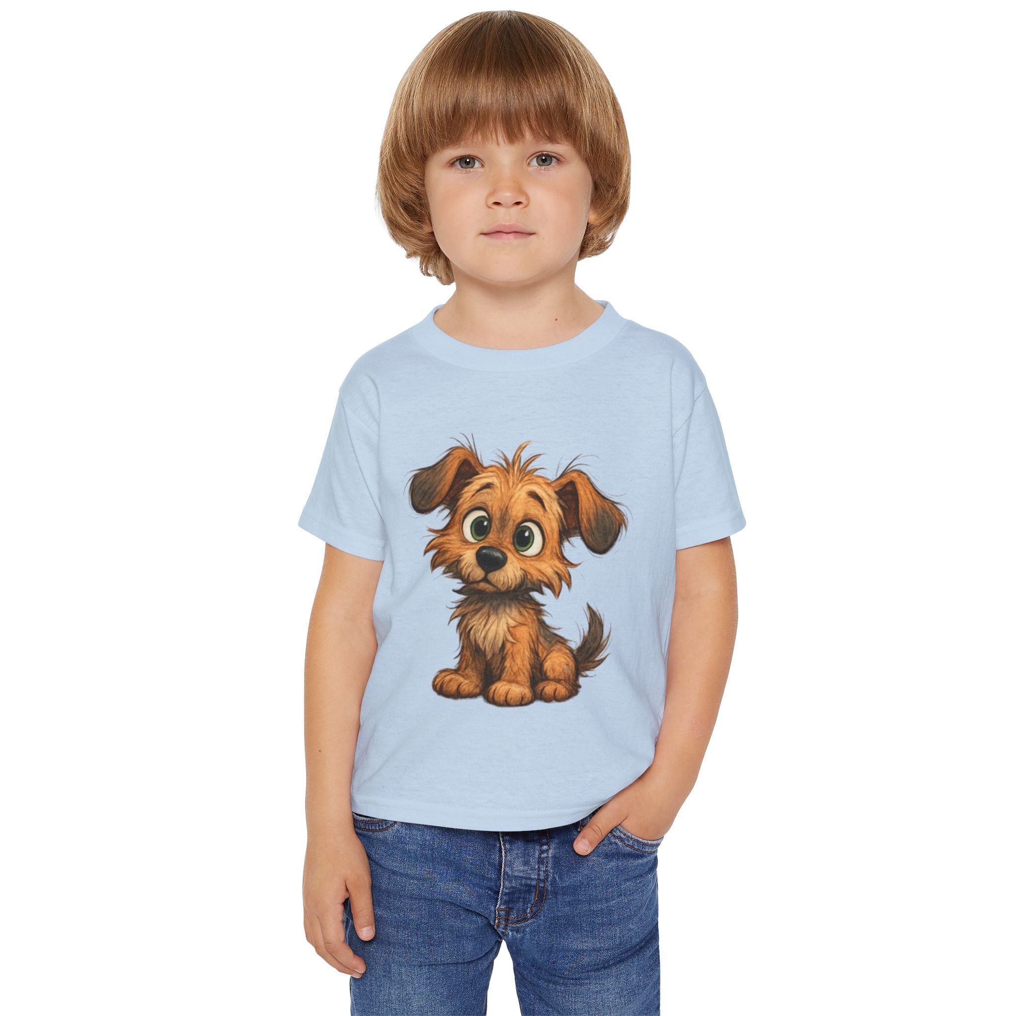 Cute Dog Design Toddler T-Shirt, Perfect for Gifts, Birthdays, Playdates, Animal Lovers, Casual Wear, Kids Clothing