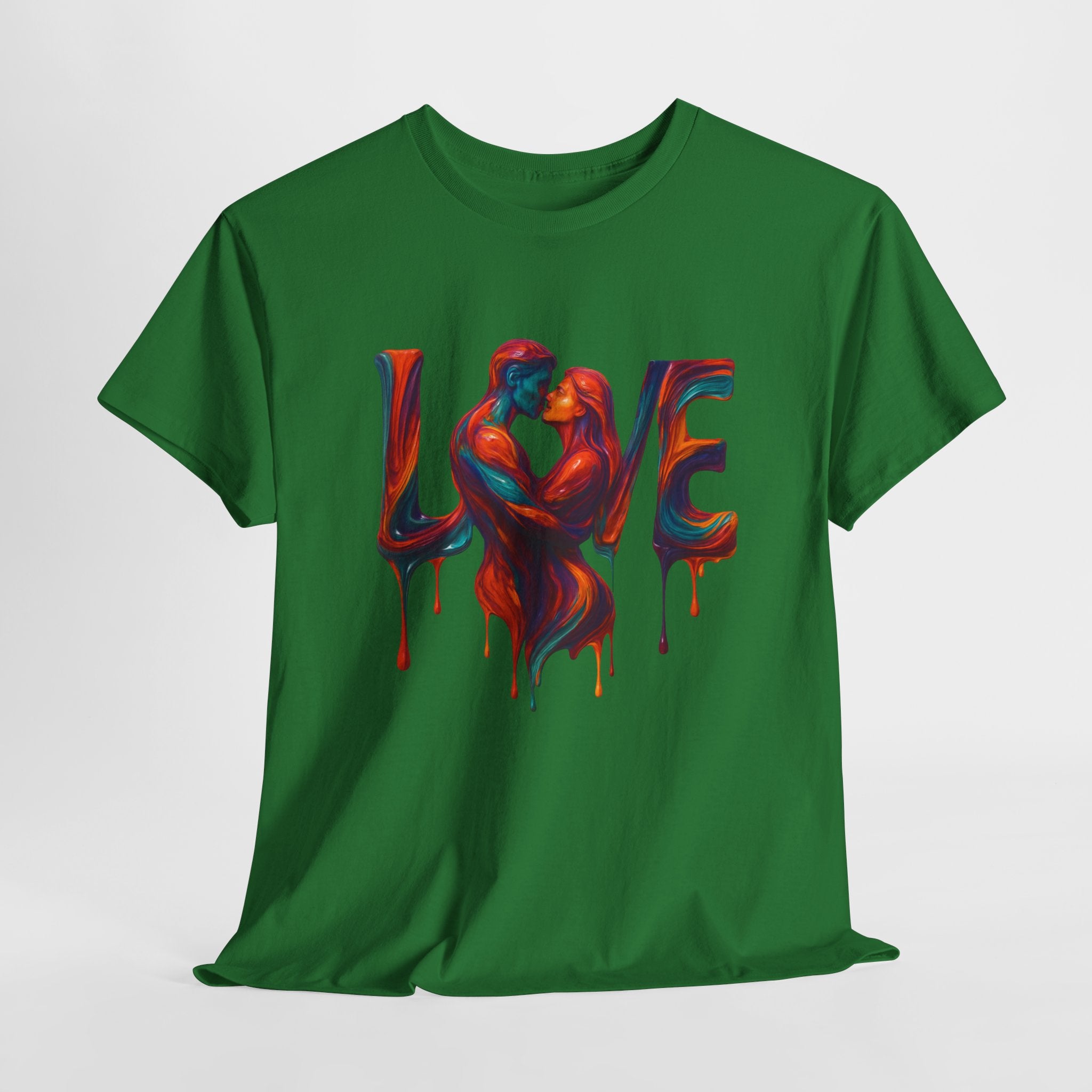 Love Heavy Cotton Tee For Him - Artful Expression for Couples, Gift for Anniversaries, Valentine's Day, Casual Wear, Art Lovers Tee