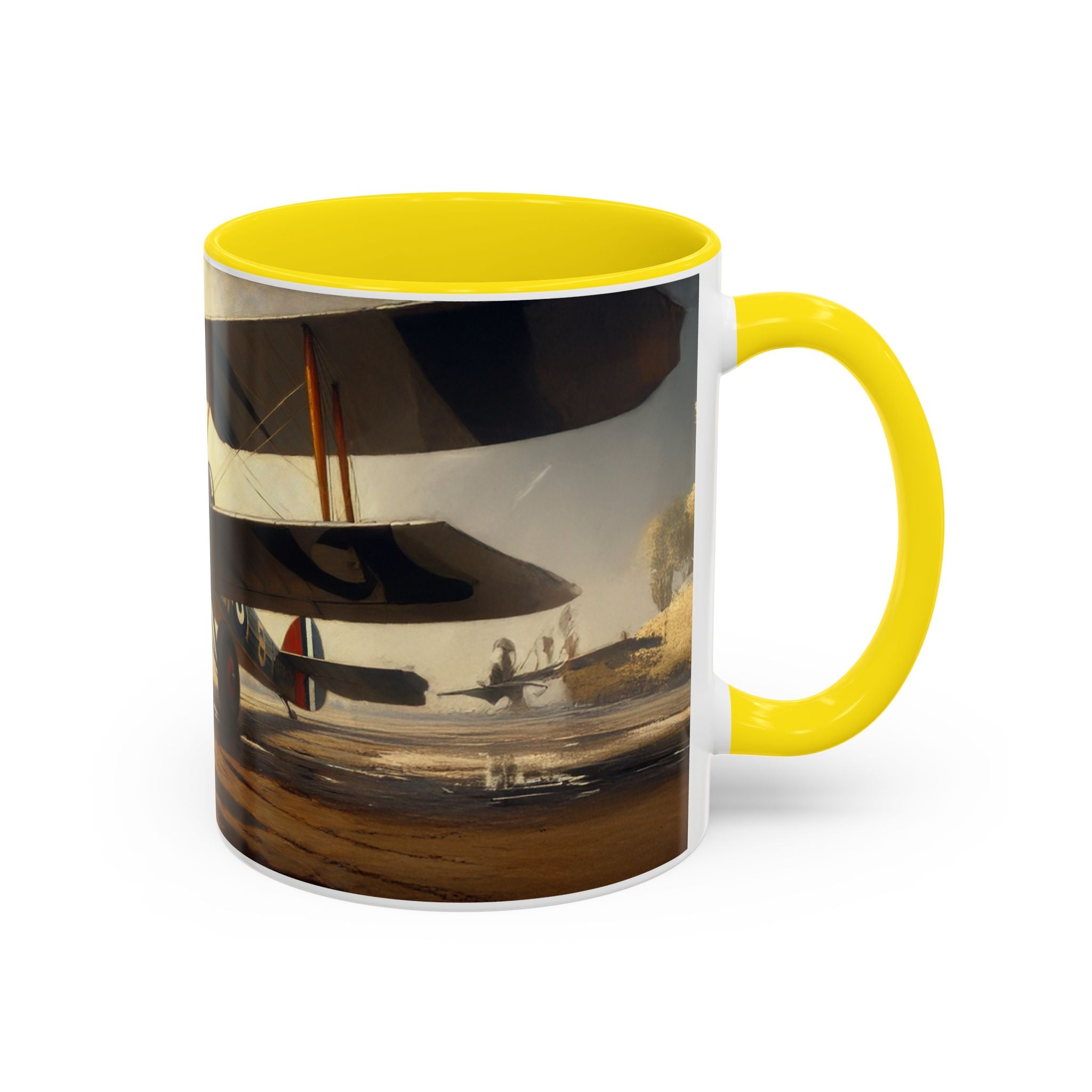 Vintage Aviator Accent Coffee Mug - 11oz, Vibrant Accent Coffee Mug