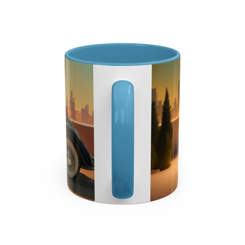 Dynamic view of a Vintage Glamour Accent Coffee Mug during a morning routine.