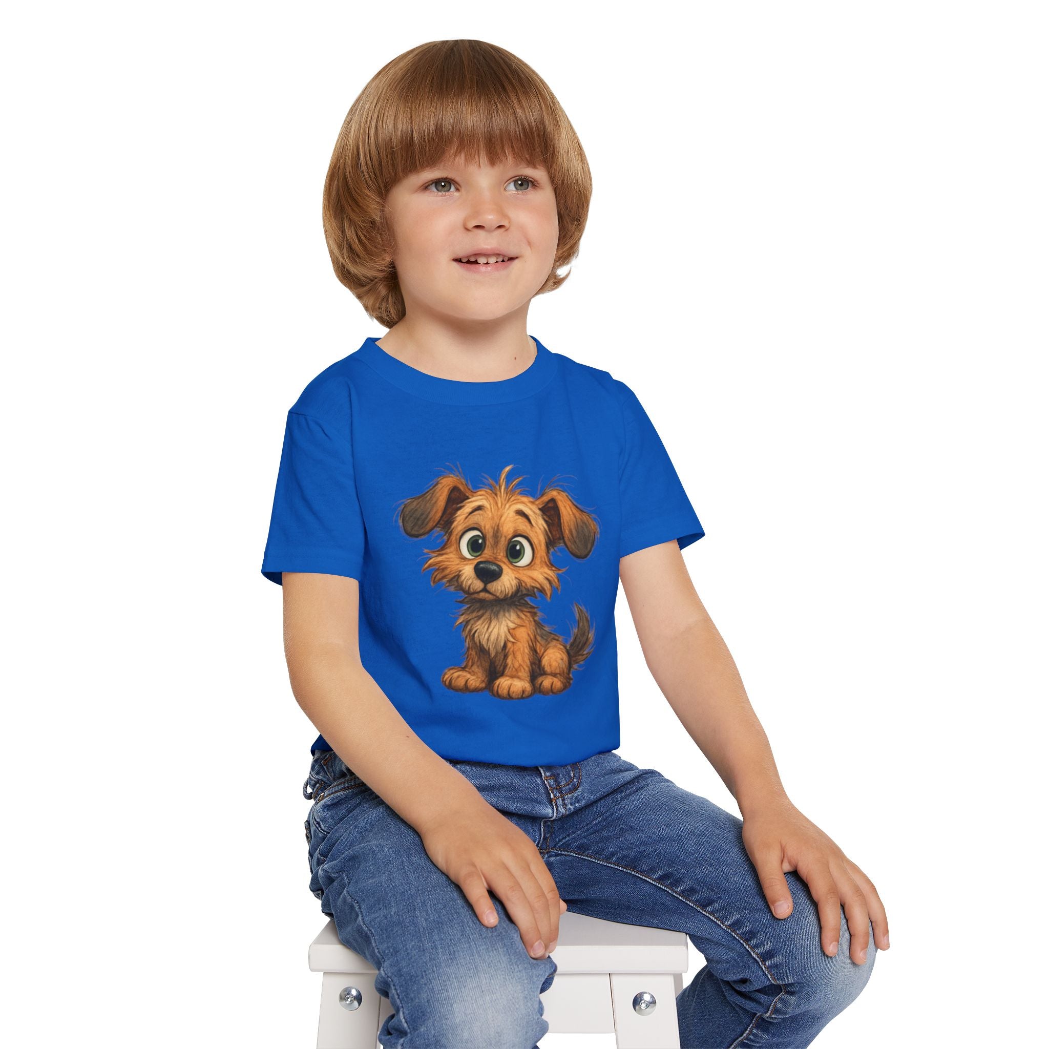 Cute Dog Design Toddler T-Shirt, Perfect for Gifts, Birthdays, Playdates, Animal Lovers, Casual Wear, Kids Clothing