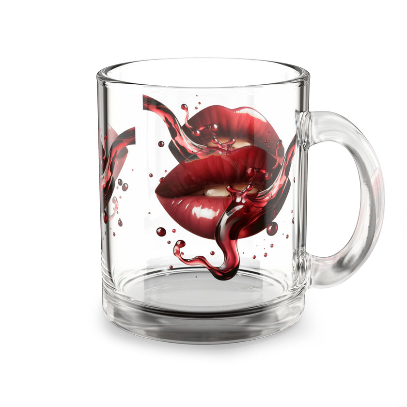 Romantic Kiss Glass Mug, 10oz | Perfect Gift for Valentine's Day, Wedding, Anniversary, Coffee Lovers, Home Decor