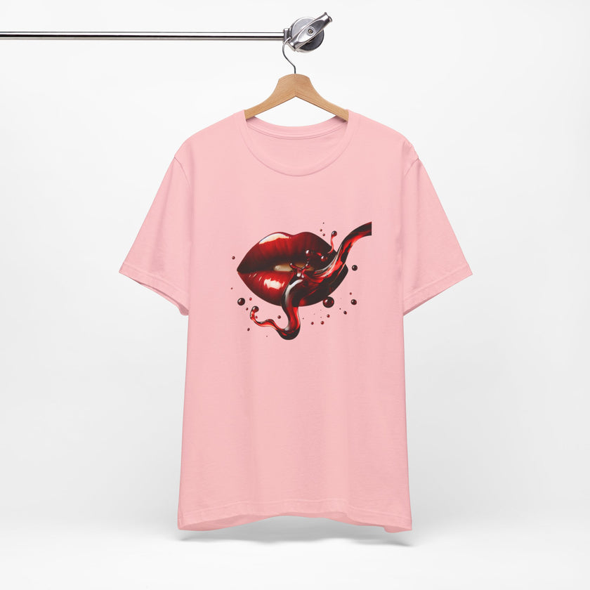 Red Lip Design Unisex Jersey Tee | Casual Wear, Trendy Shirt, Gift for Her, Summer Style, Statement Top