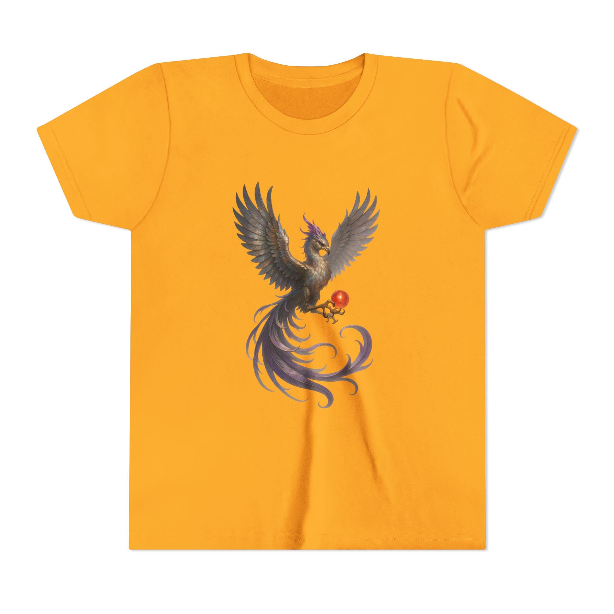 Mystical Phoenix Youth Tee, Magical T-Shirt for Kids, Fantasy Shirt, Perfect Birthday Gift, Summer Outfit, Kids Apparel