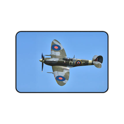 Spitfire Desk Mat | Pilot Gift, Office Decor, Gaming Mat, Home Office Accessories, Aviation Theme, Spitfire, Fighter, WW2, Vintage, Fighter, RAF