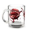 Romantic Kiss Glass Mug, 10oz | Perfect Gift for Valentine's Day, Wedding, Anniversary, Coffee Lovers, Home Decor