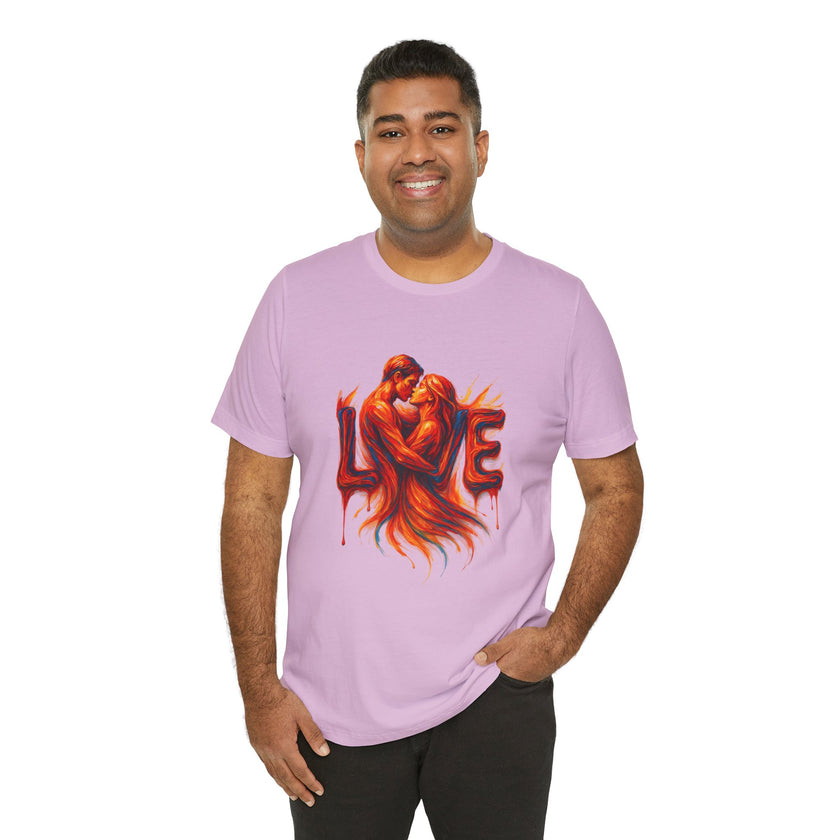 Love Embrace T-Shirt For Him, Romantic Tee, Gift for Couples, Valentine's Day Apparel, Cute Love Shirt, Sweetheart Gift