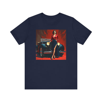 Retro Glamour Classic Tee, Vintage Car Shirt, Fashion Tee for Car Lovers, Unisex Graphic Shirt, Perfect Gift for Retro Enthusiasts