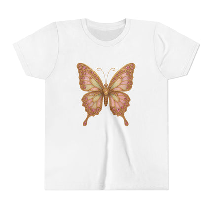 Butterfly Youth Tee, Kids T-Shirt, Summer Style, Birthday Gift, Nature Lover Shirt, Cute Graphic Tee