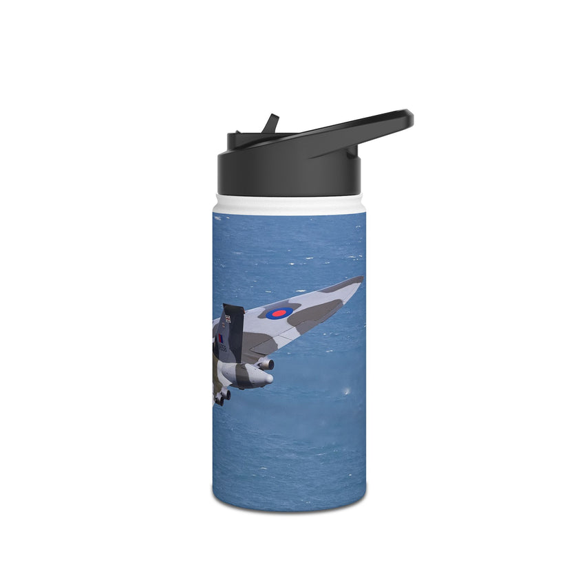 Vulcan Stainless Steel Water Bottle, Jet Design, Gift for Pilot, Travel Hydration, Airforce Lover, Outdoor Adventures, Vulcan, Bomber, British, V-Bomber, RAF, British, Aviation,
