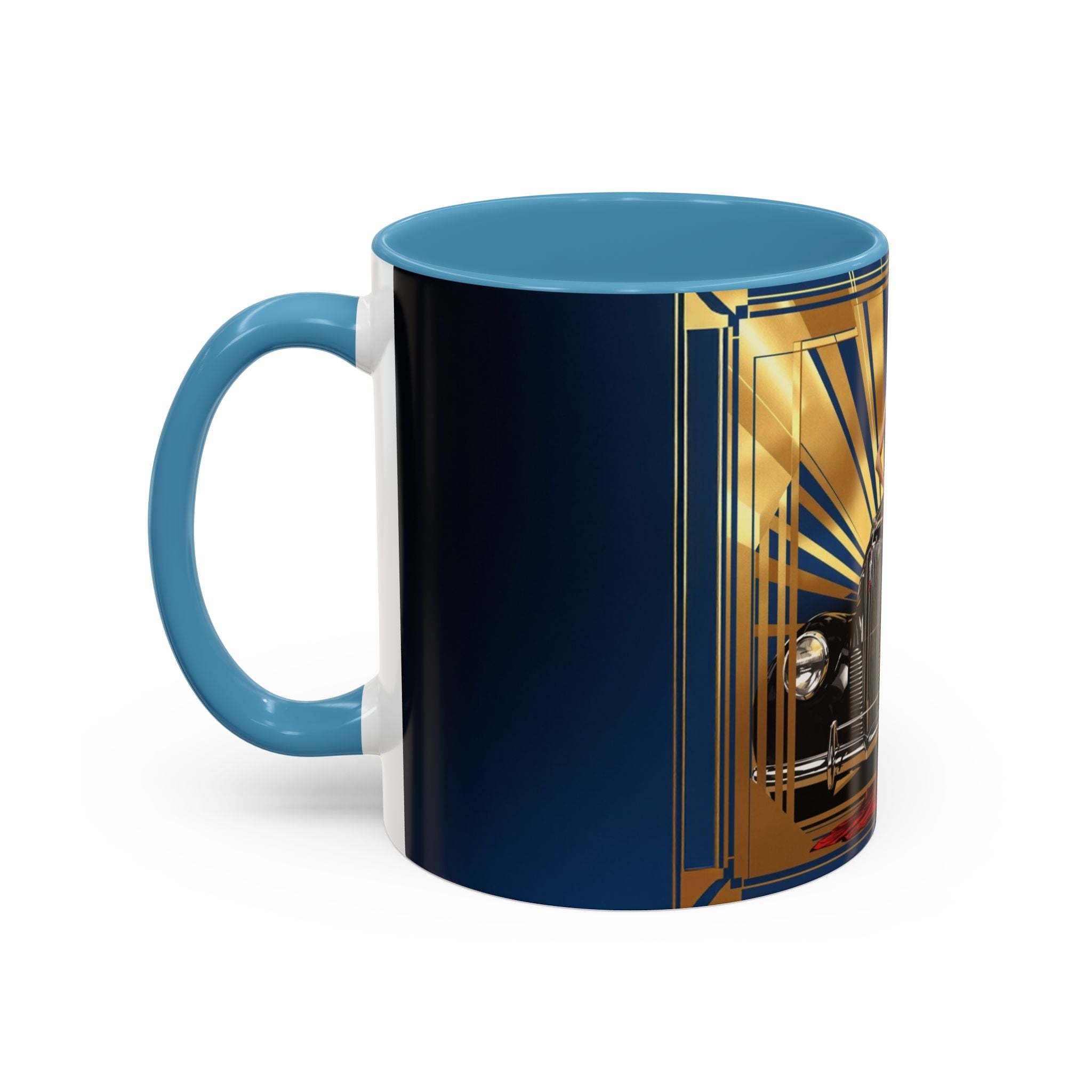 Glamorous Vintage Coffee Mug beside a book and plant, creating a charming atmosphere.