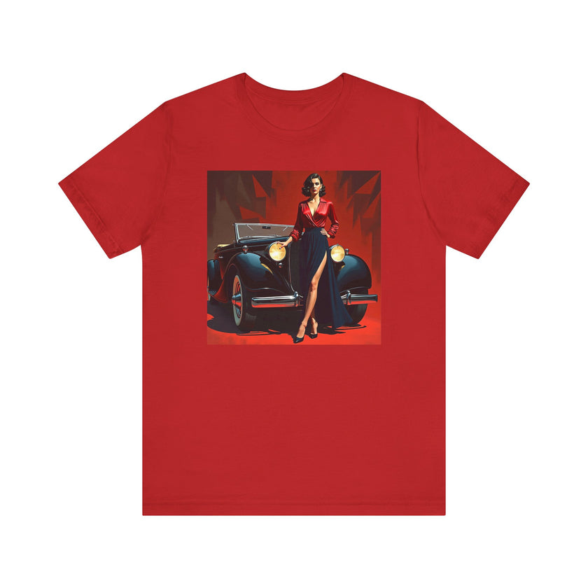 Retro Glamour Classic Tee, Vintage Car Shirt, Fashion Tee for Car Lovers, Unisex Graphic Shirt, Perfect Gift for Retro Enthusiasts