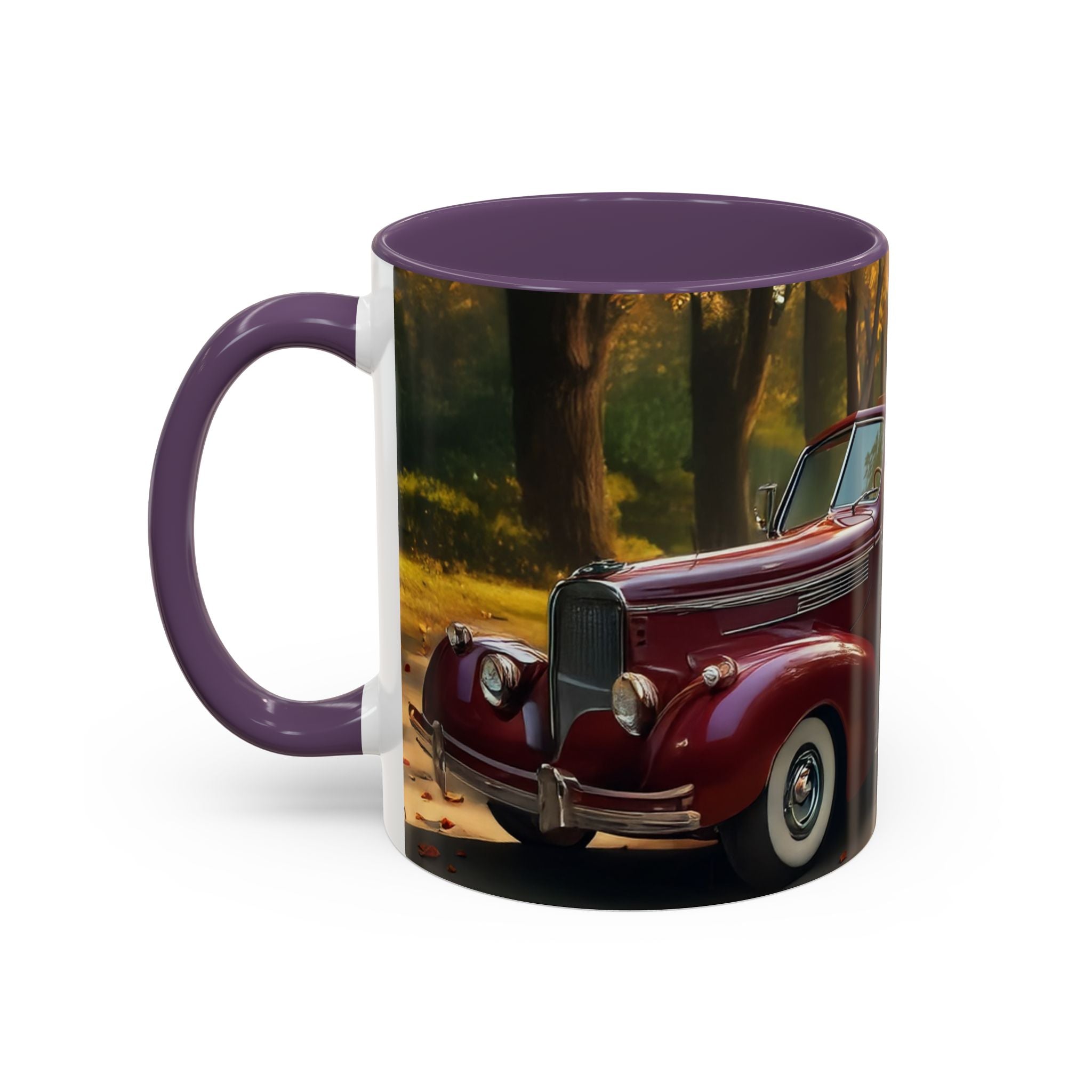 Vintage Autumn Vibes Coffee Mug styled with seasonal accessories.