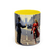 Vintage Glamour Accent Coffee Mug displayed against a vibrant background, perfect for home decor.