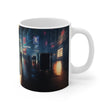 Tower Bridge, Retro Glamour, London Mug,  Enthusiast Gift, Coffee Cup, Retro, Unique, Mug, Glamour, Retro, Woman, Car,  London,