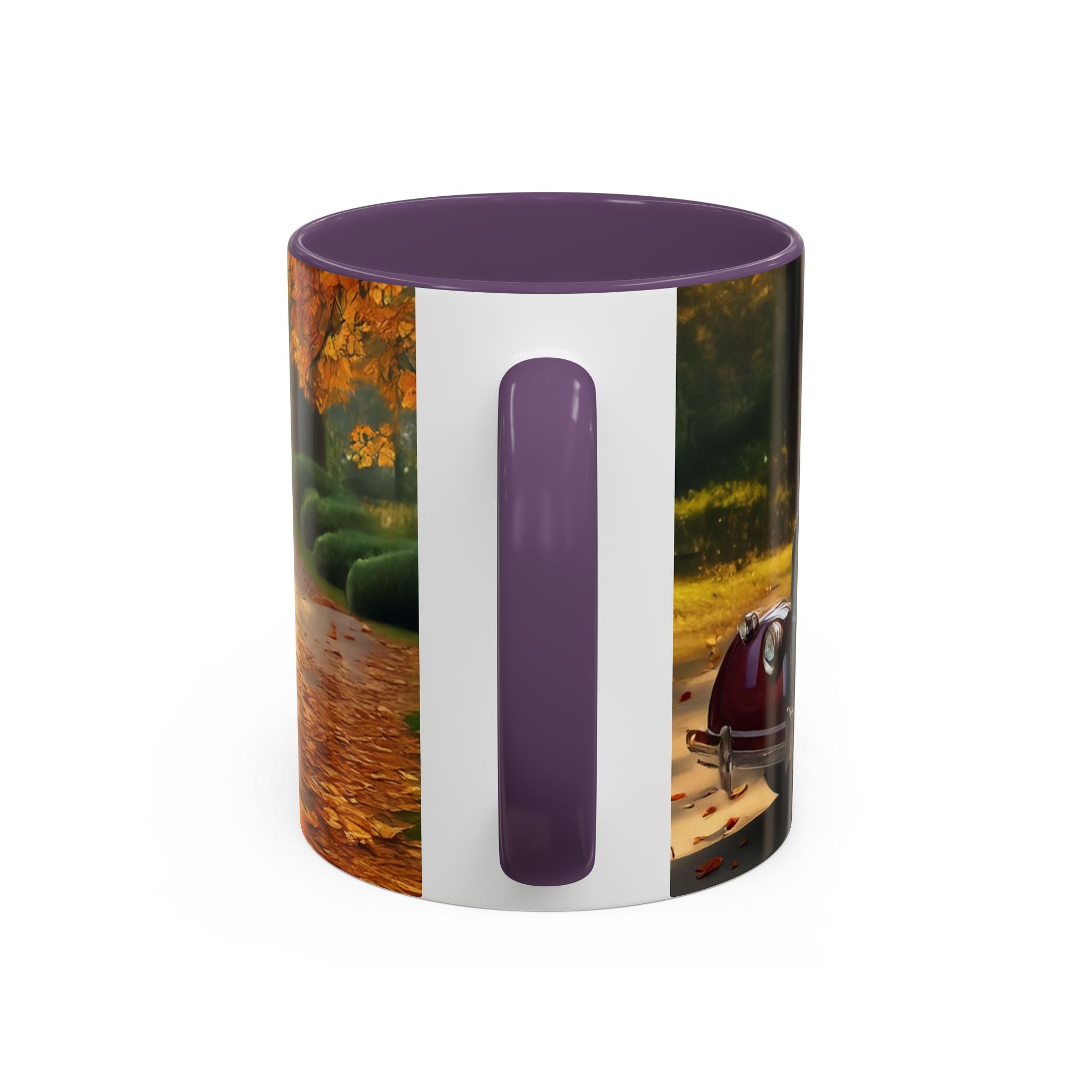 The classic Vintage Autumn Vibes Coffee Mug in a nature-inspired setting.