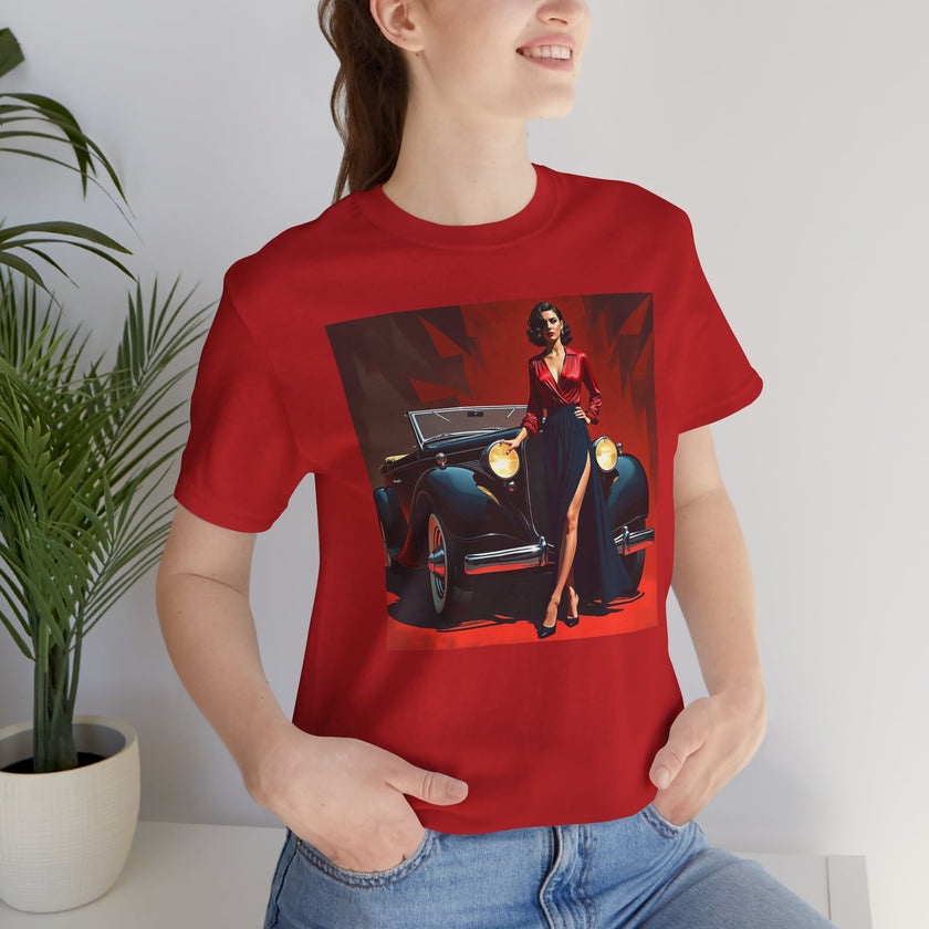 Retro Glamour Classic Tee, Vintage Car Shirt, Fashion Tee for Car Lovers, Unisex Graphic Shirt, Perfect Gift for Retro Enthusiasts