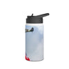 Spitfire Stainless Steel Water Bottle, Jet Design, Gift for Pilot, Travel Hydration, Airforce Lover, Outdoor Adventures