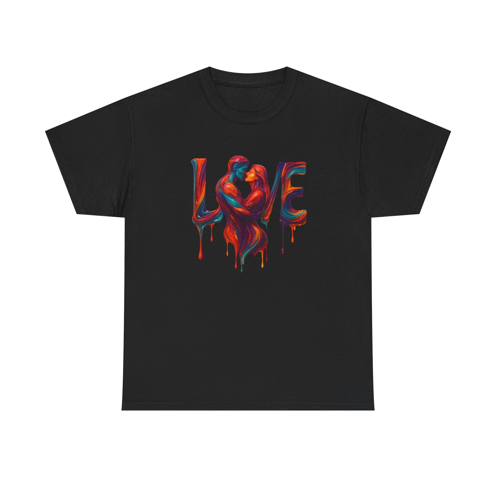 Love Heavy Cotton Tee For Him - Artful Expression for Couples, Gift for Anniversaries, Valentine's Day, Casual Wear, Art Lovers Tee