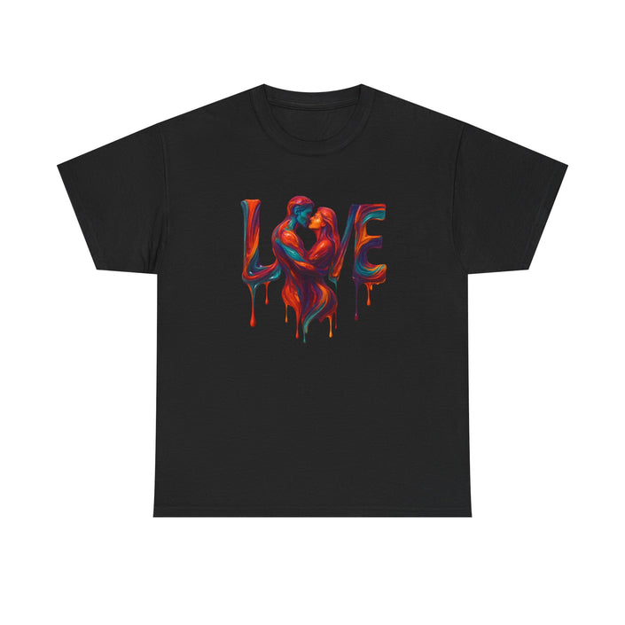 Love Heavy Cotton Tee For Him - Artful Expression for Couples, Gift for Anniversaries, Valentine's Day, Casual Wear, Art Lovers Tee